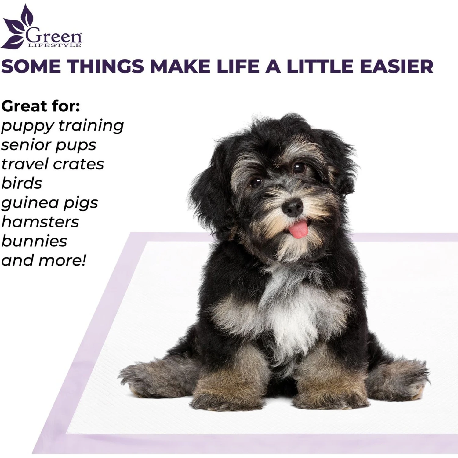 Green Lifestyle Disposable Lavender Scented Dog & Cat Pee Pads, 100 Count - Image 4