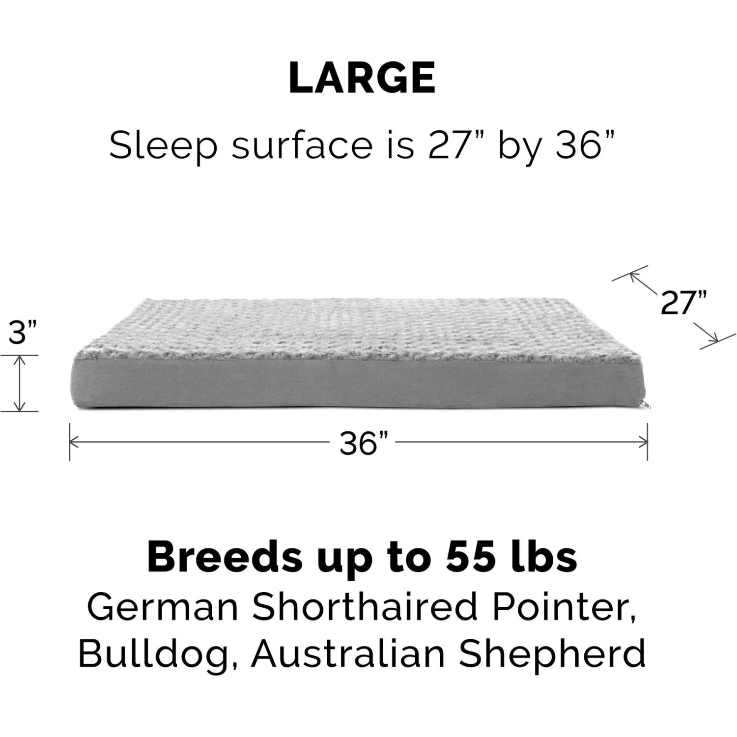 FurHaven NAP Deluxe Memory Foam Pillow Dog Bed With Removable Cover - Image 2