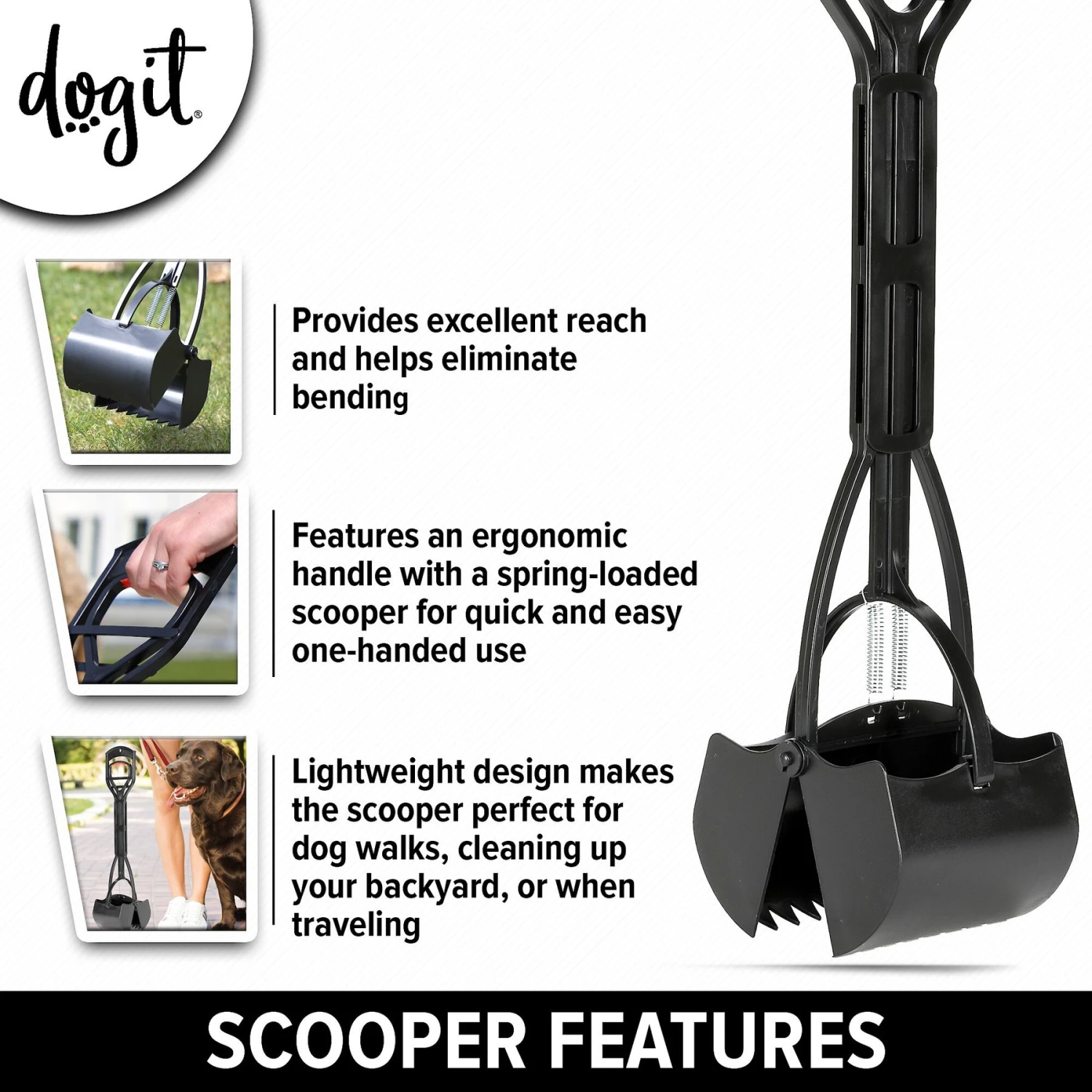 Dogit Jaws For Grass Dog Pooper Scooper - Image 2