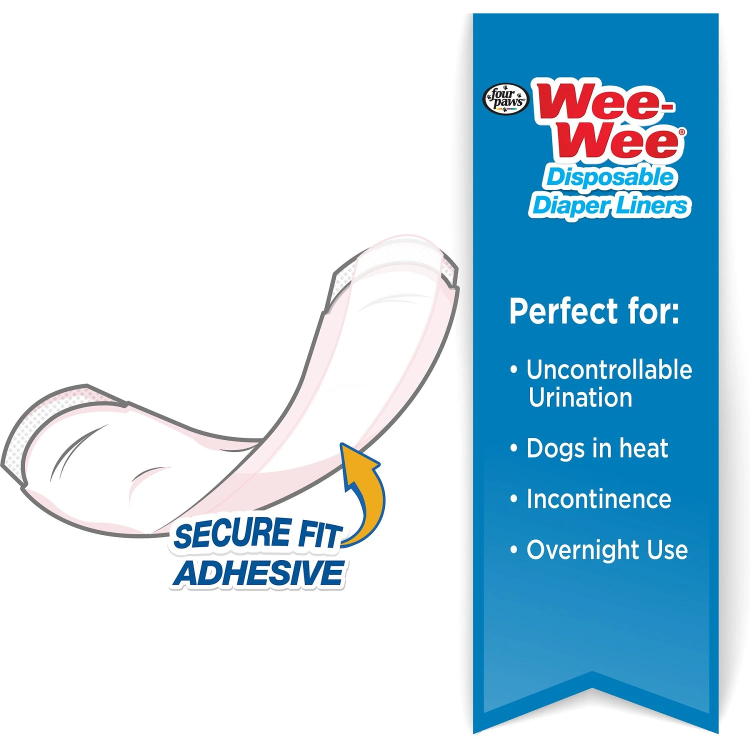 Wee-Wee Disposable Dog Diaper Super Absorbent Liner Pads - Image 3
