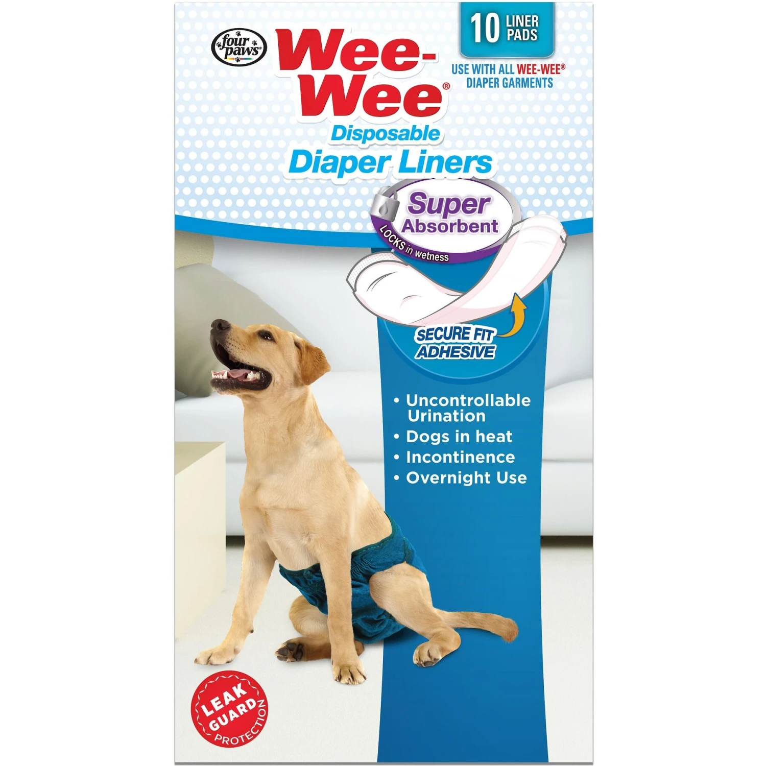 Wee-Wee Disposable Dog Diaper Super Absorbent Liner Pads - Image 4