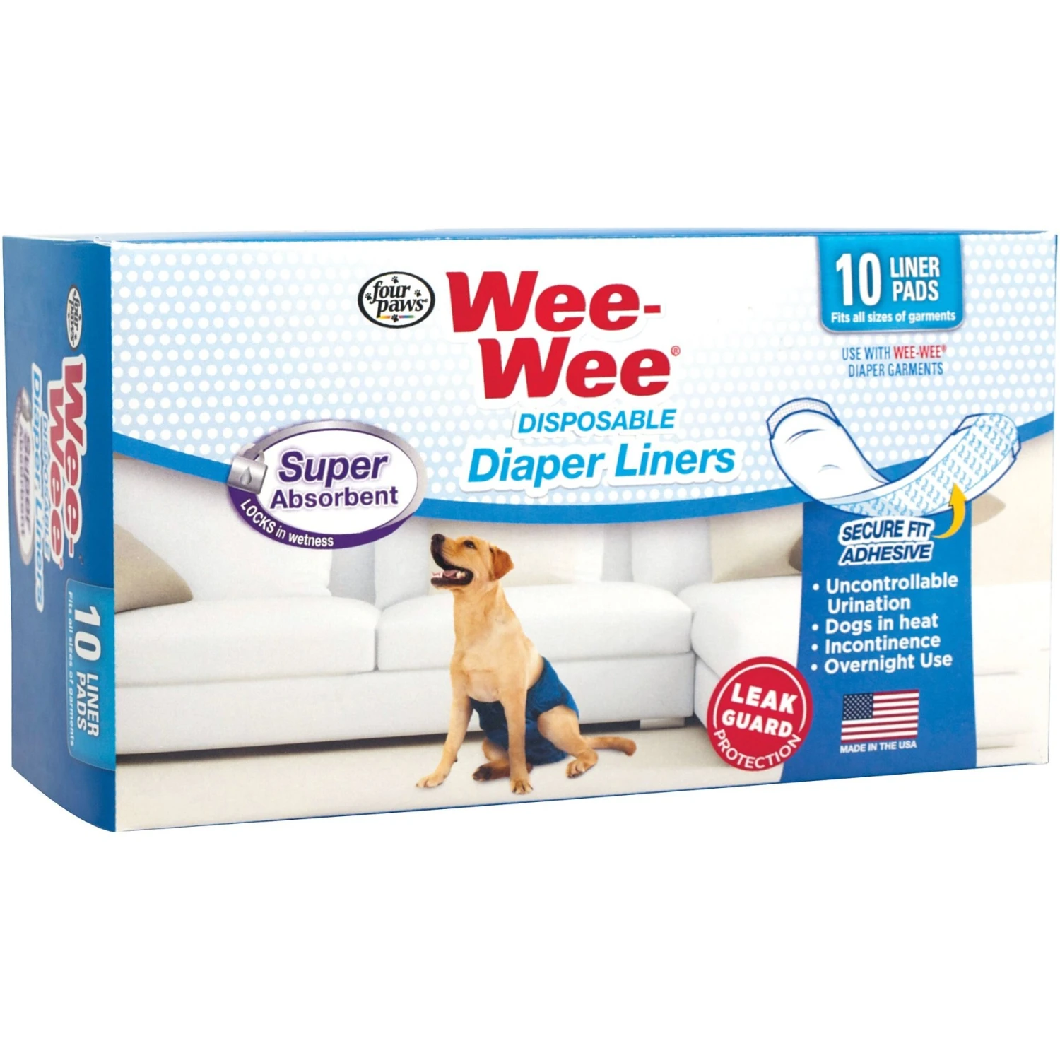 Wee-Wee Disposable Dog Diaper Super Absorbent Liner Pads - Image 7