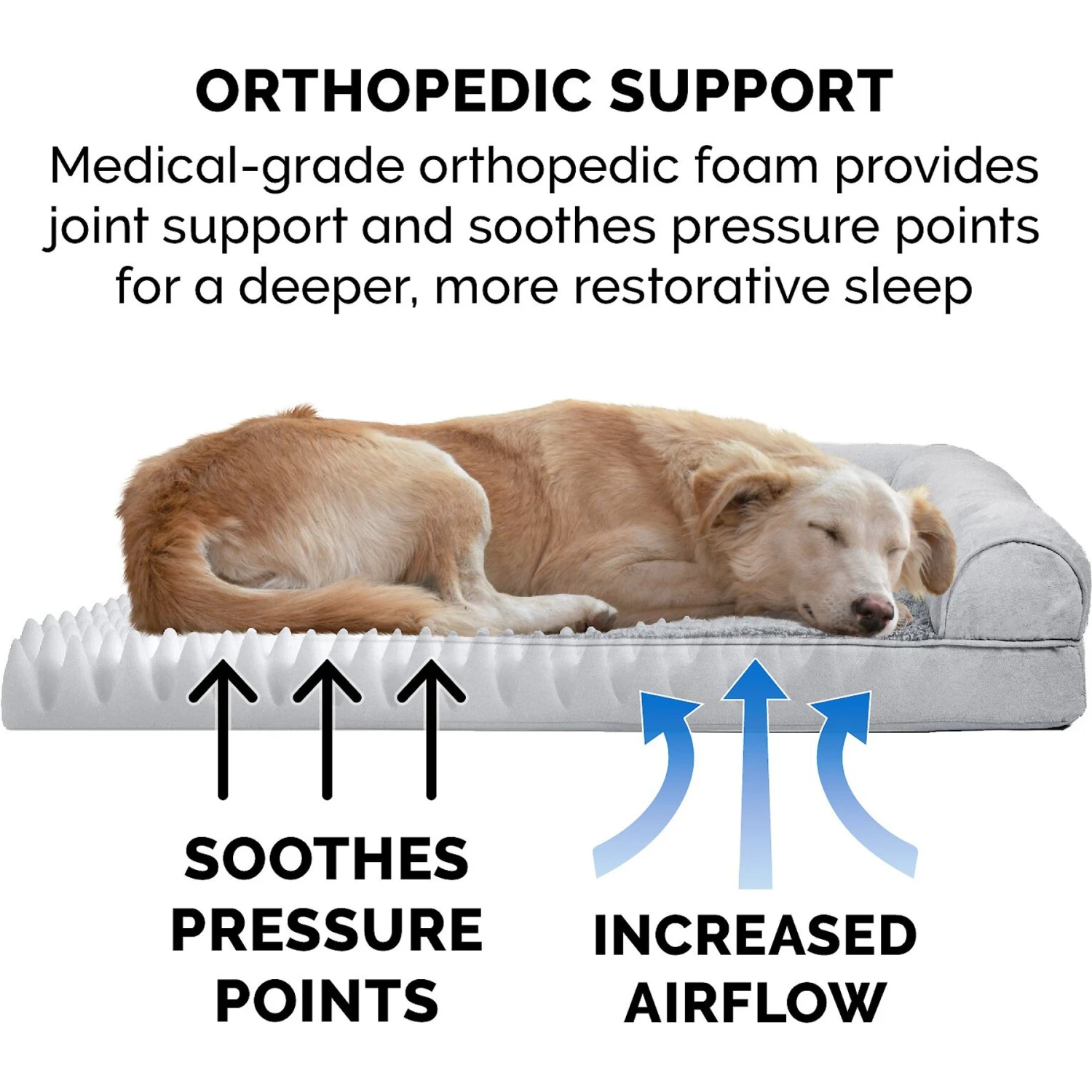 FurHaven Plush & Suede Orthopedic Sofa Cat & Dog Bed - Image 7