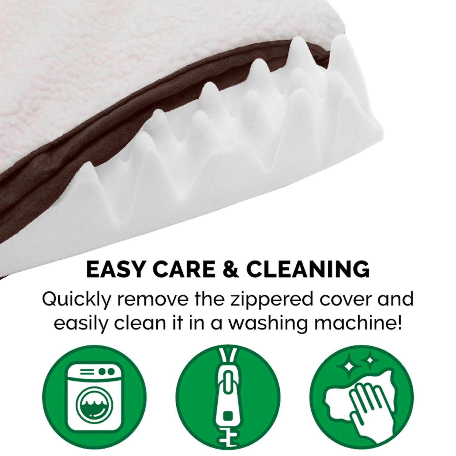 FurHaven Faux Sheepskin & Suede Deluxe Orthopedic Cat & Dog Bed With Removable Cover - Image 8