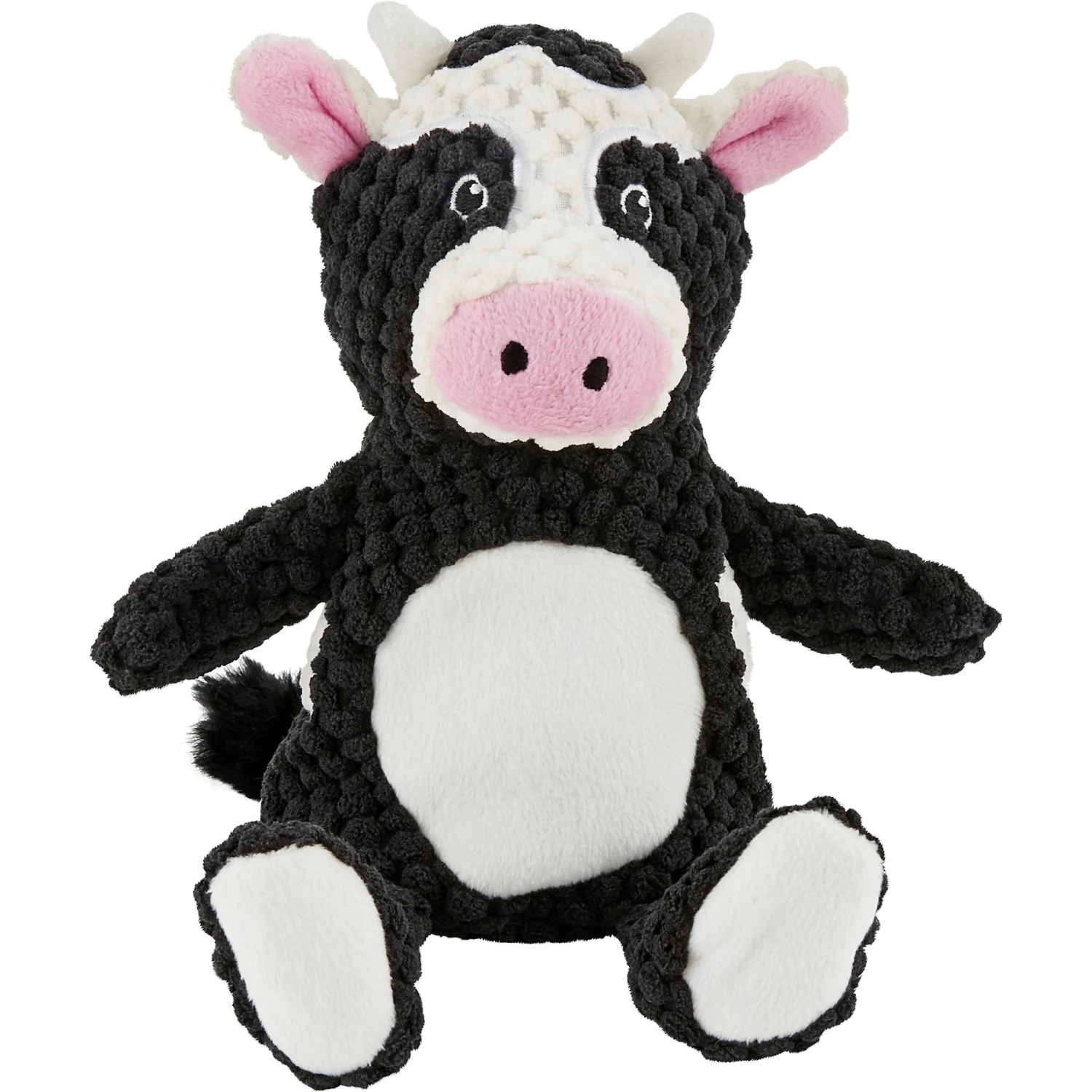 Frisco Cow Textured Plush Squeaky Dog Toy