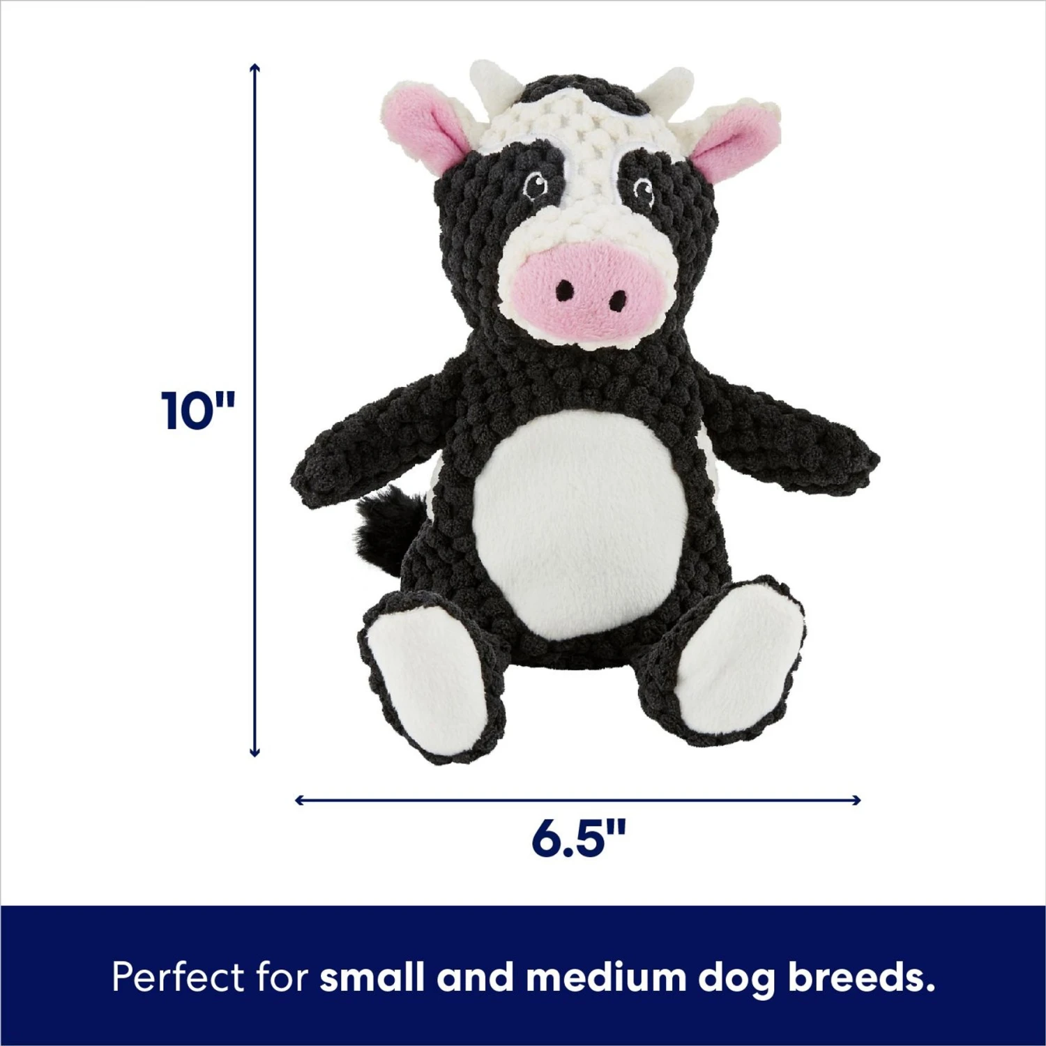 Frisco Cow Textured Plush Squeaky Dog Toy - Image 2