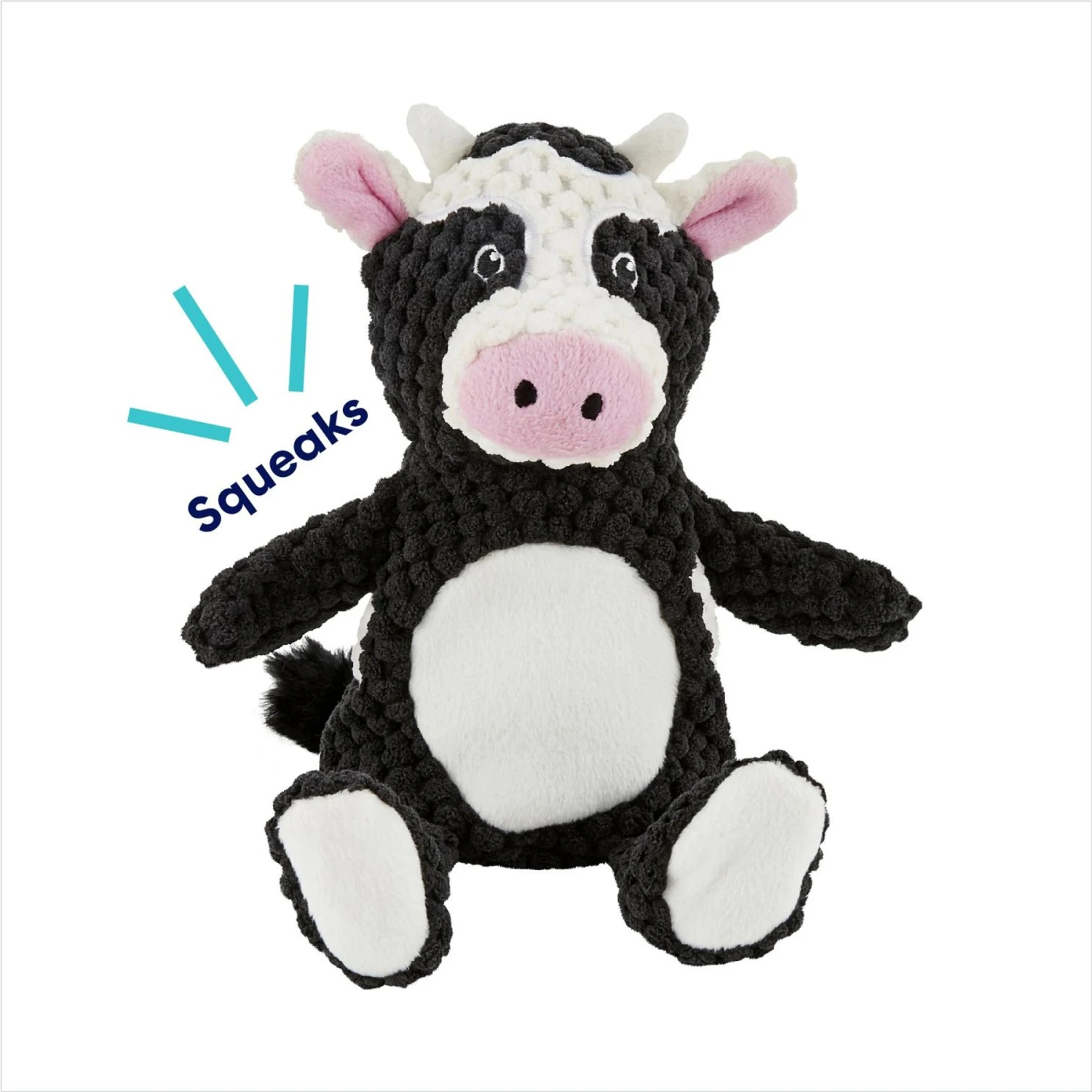 Frisco Cow Textured Plush Squeaky Dog Toy - Image 3