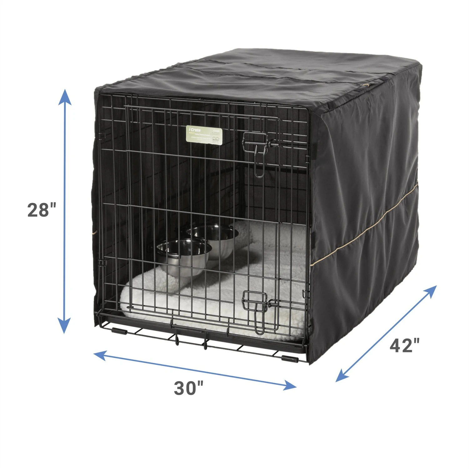 MidWest ICrate Double Door Collapsible Wire Dog Crate Kit - Image 3