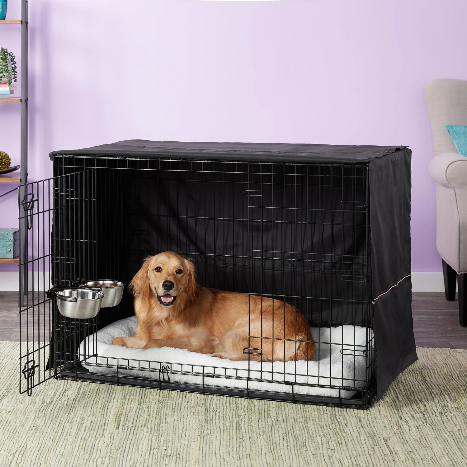 MidWest ICrate Double Door Collapsible Wire Dog Crate Kit - Image 5