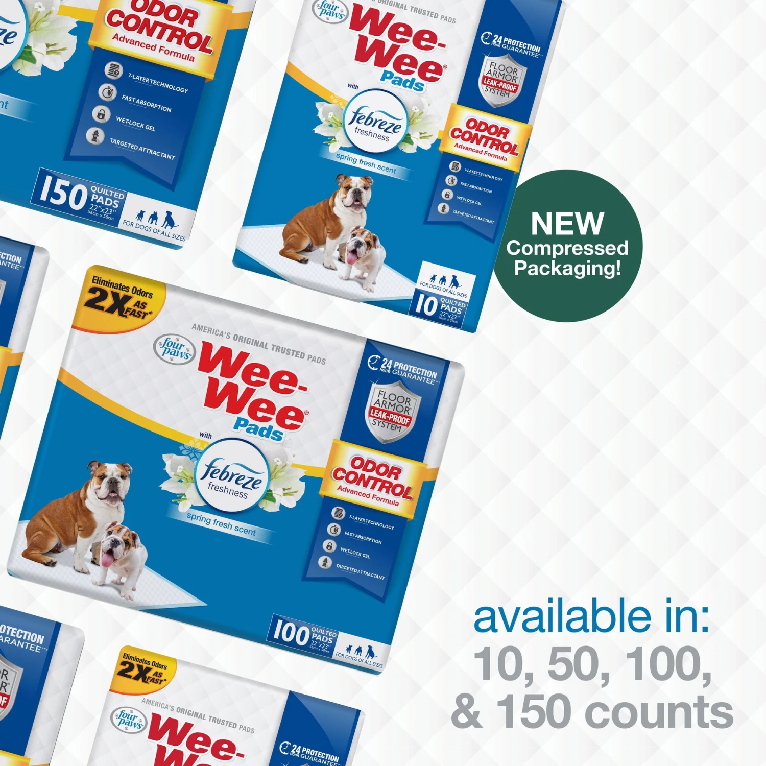 Four Paws Wee-Wee Odor Control With Febreze Freshness Dog Pads - Image 9