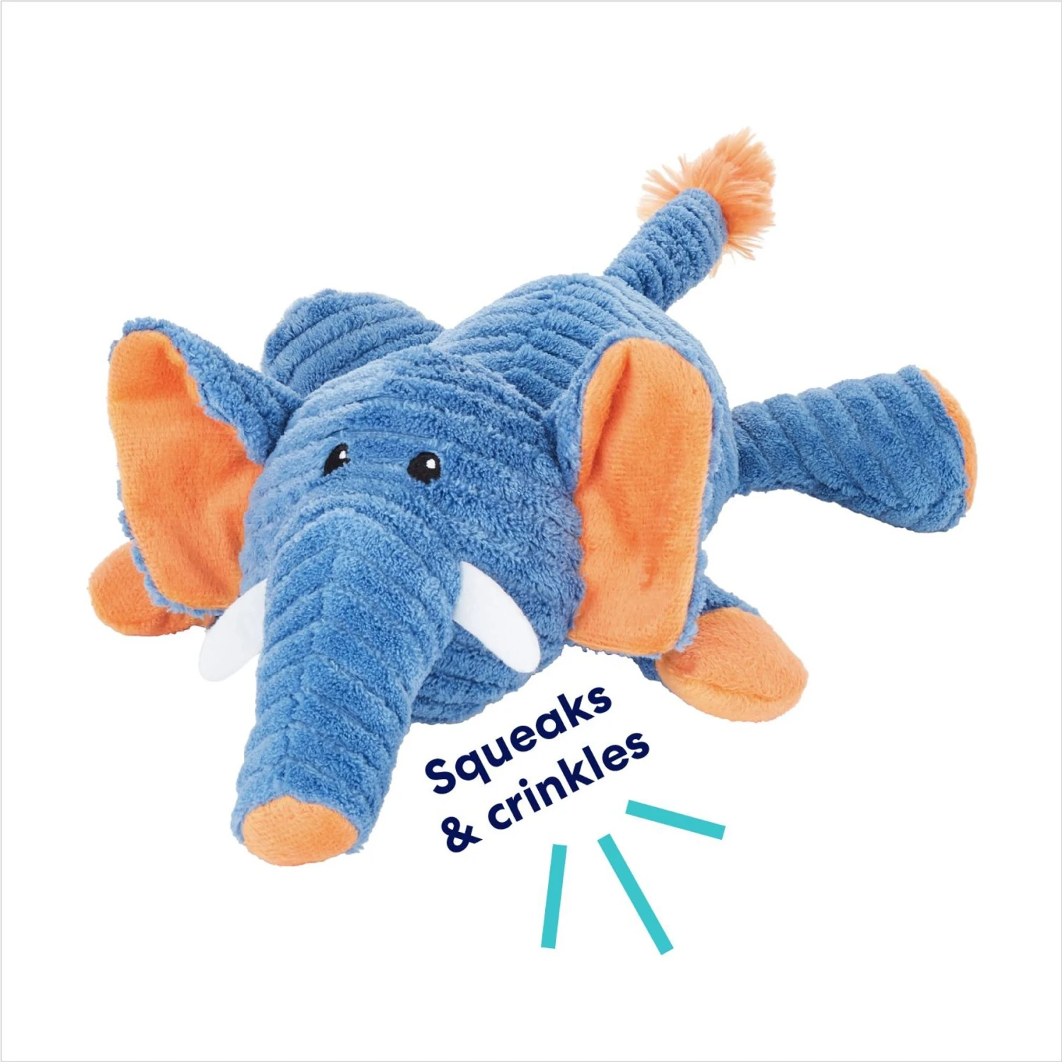 Frisco Corduroy Plush Squeaking Elephant Dog Toy - Image 3