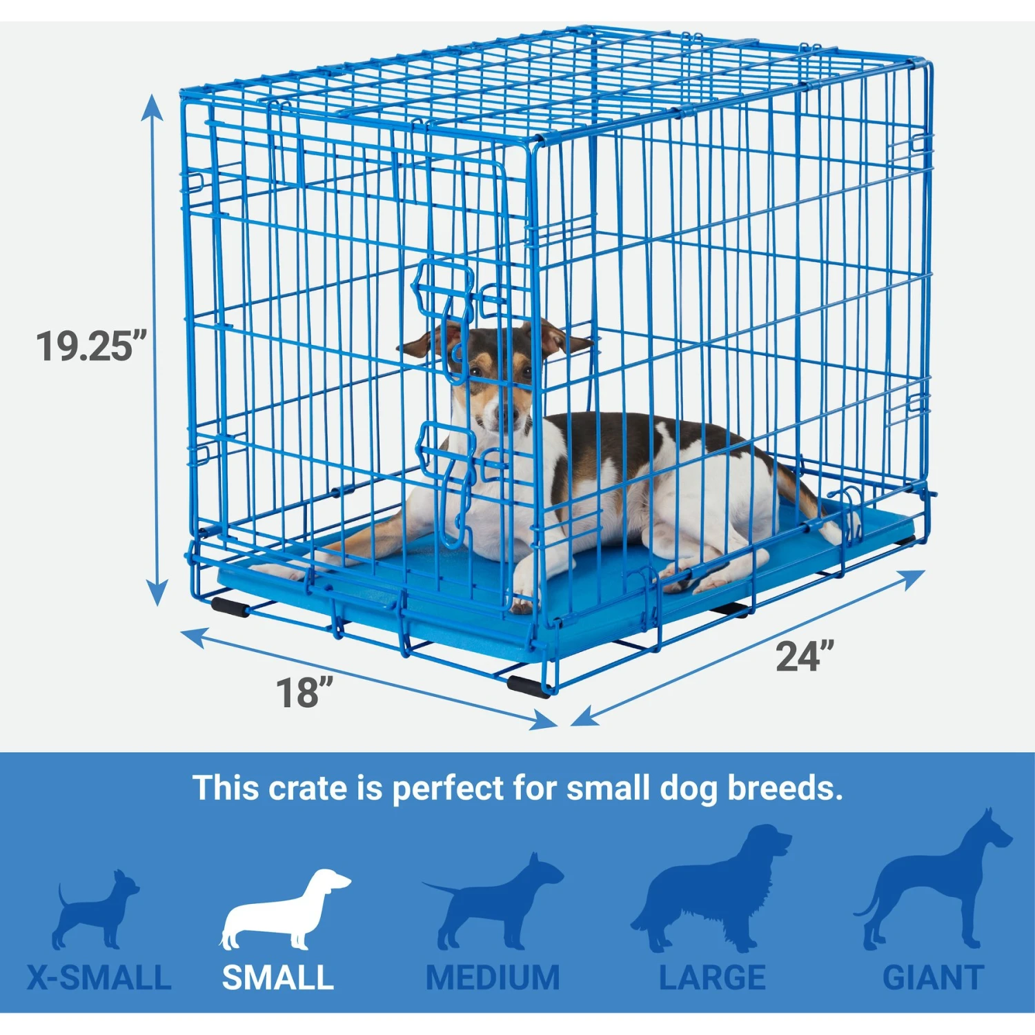 Frisco Fold & Carry Single Door Collapsible Wire Dog Crate - Image 2
