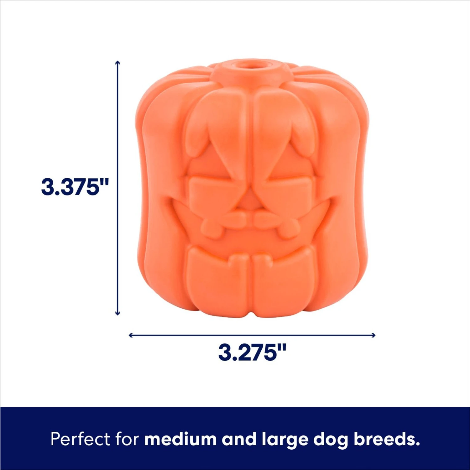 Frisco Halloween Pumpkin Rubber Treat Dispenser Dog Toy, Medium/Large - Image 2