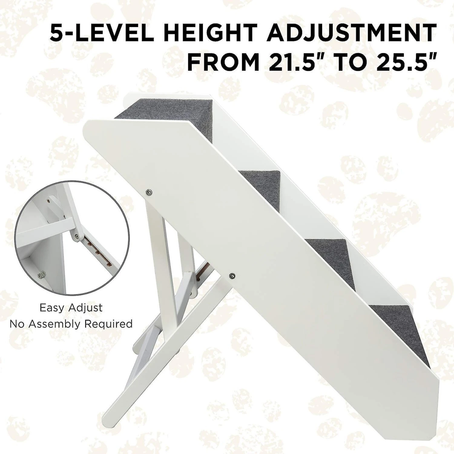Arf Pets Foldable Dog & Cat Stairs, White - Image 6