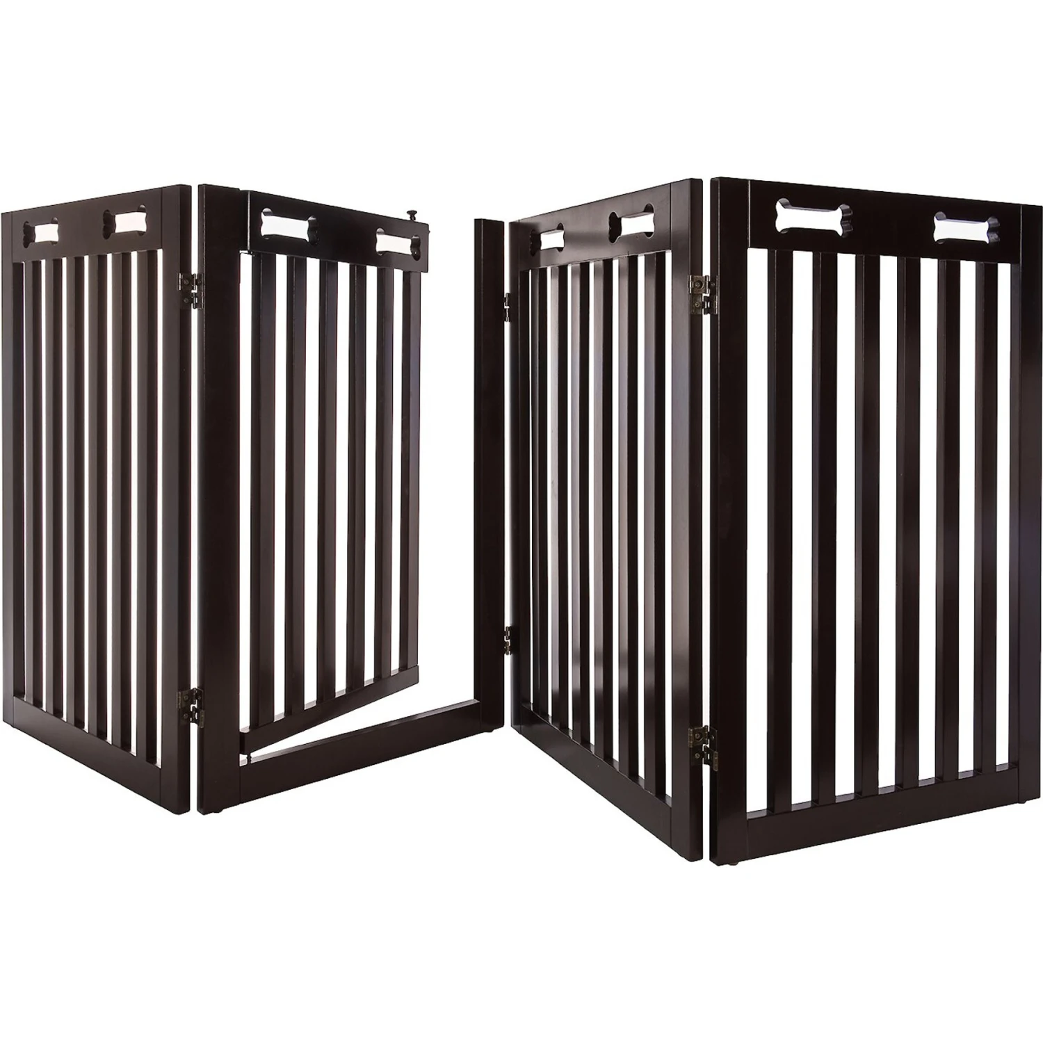 Arf Pets Free-Standing Walk-Through Wood Dog & Cat Gate