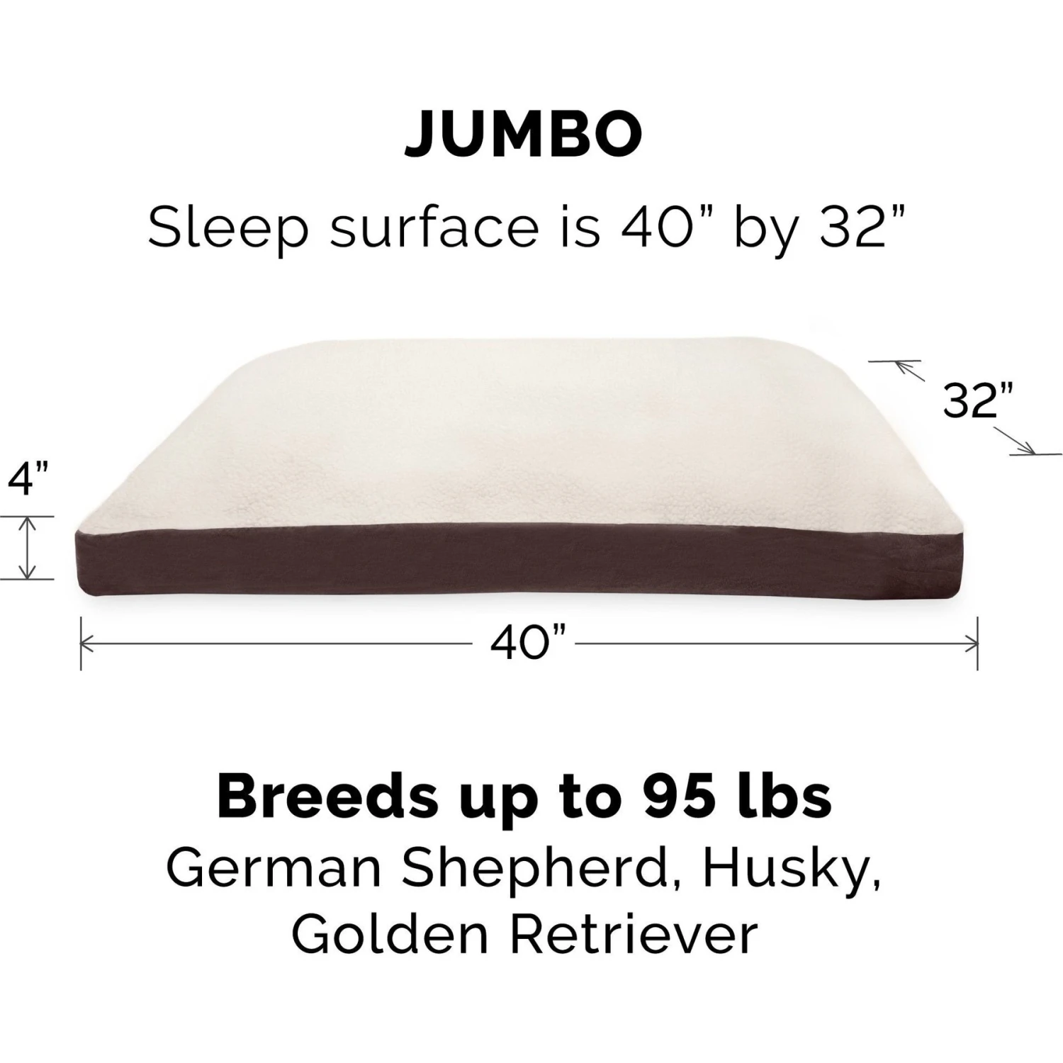 FurHaven Faux Sheepskin & Suede Deluxe Pillow Cat & Dog Bed With Removable Cover - Image 4