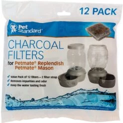 Pet Standard Charcoal Filters For PetMate Replendish, 12 Count