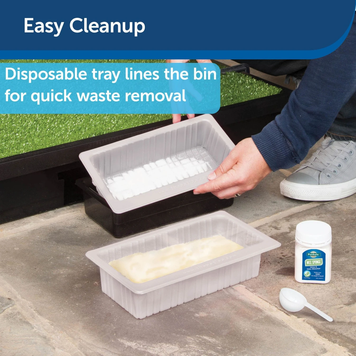 PetSafe Pet Loo Portable Dog Potty Pee Pod & Wee Sponge Disposal Kit, 7 Count - Image 3