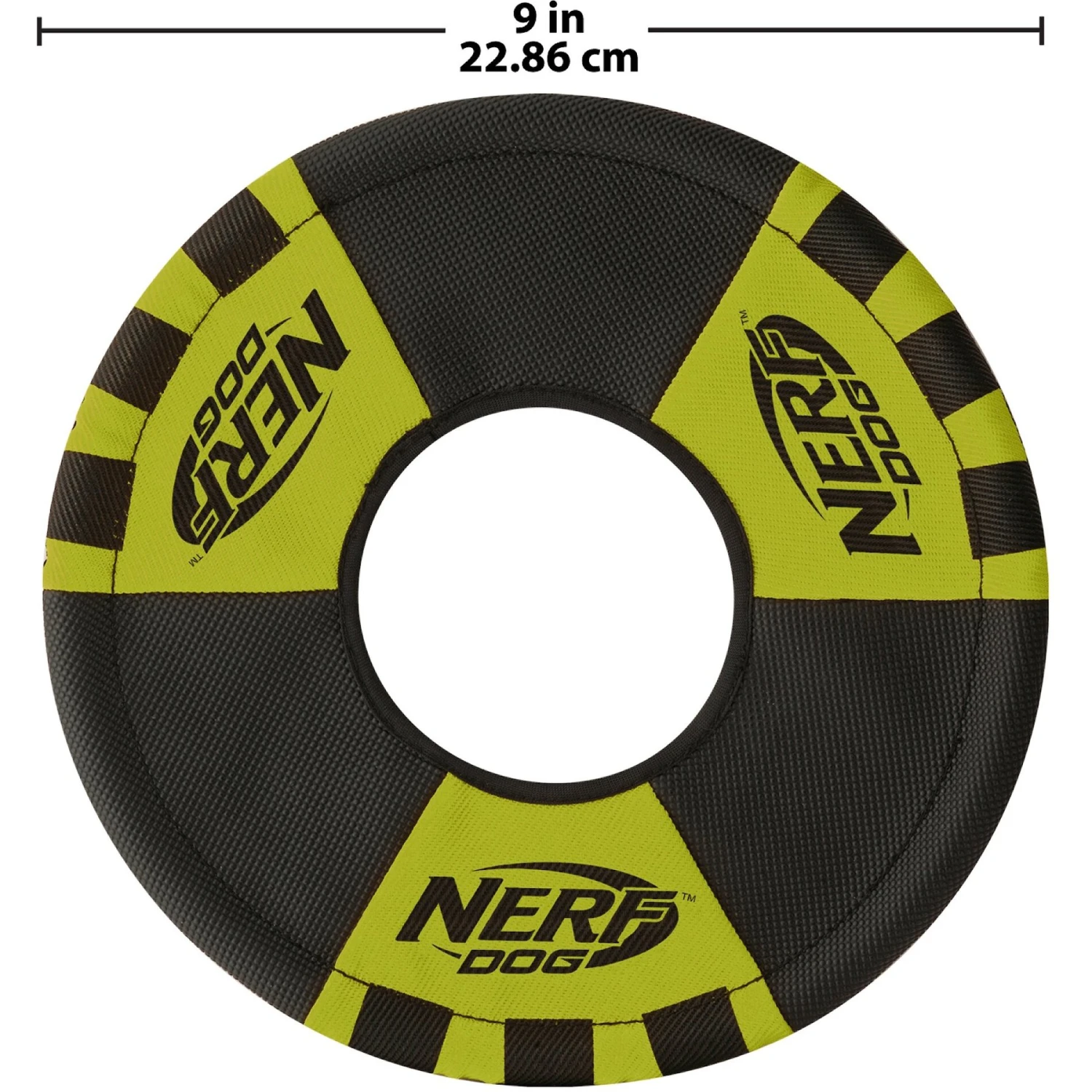 Nerf Dog Flyer Trackshot Toss Tug Ring Dog Toy, 9-in - Image 2