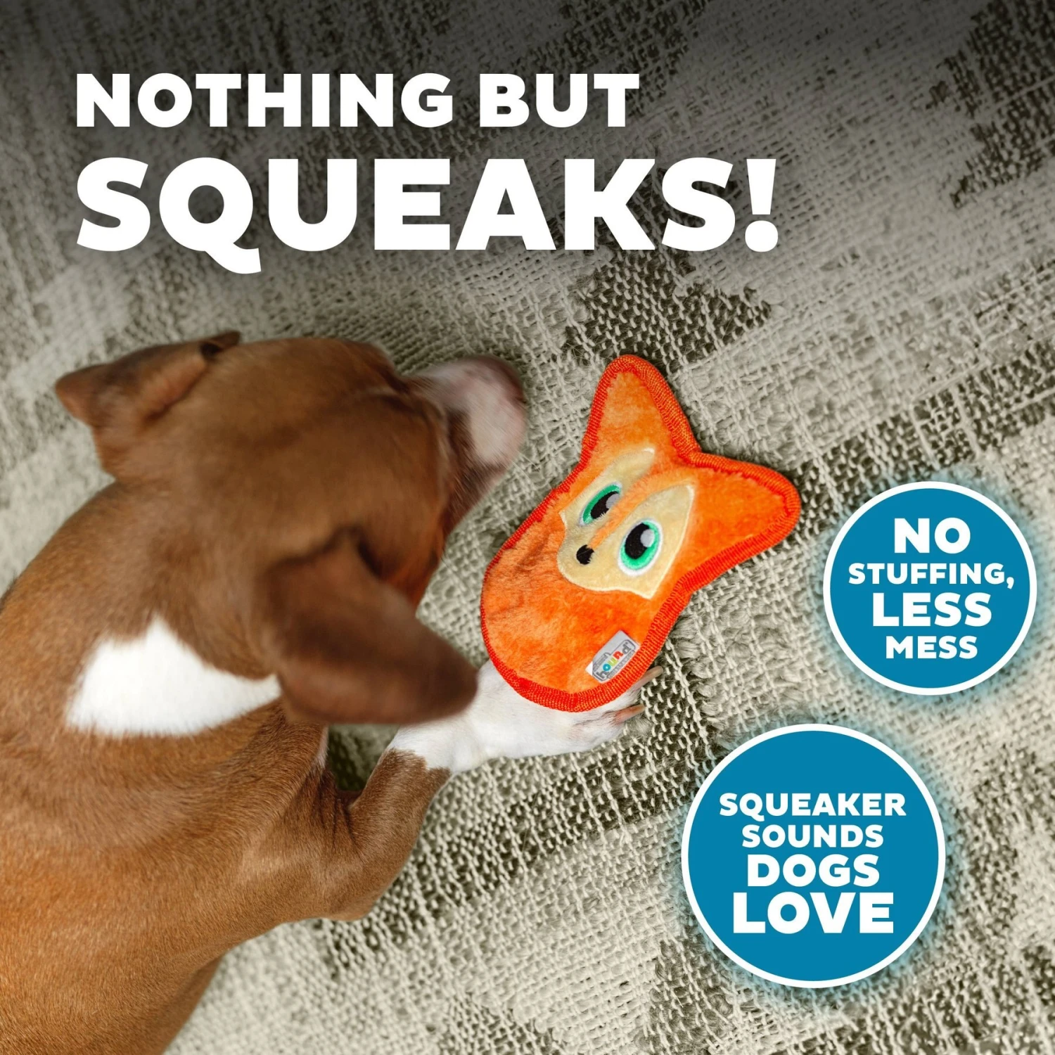 Outward Hound Invincibles Squeaky Stuffing-Free Plush Dog Toy - Image 4
