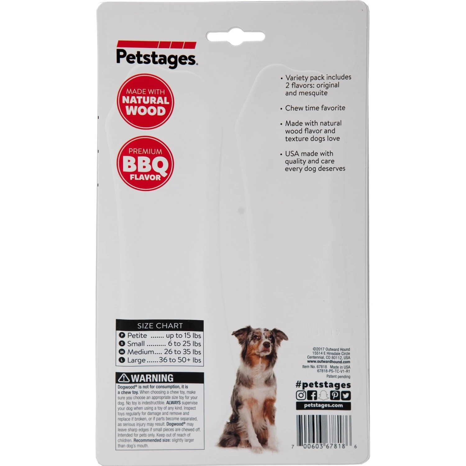 Petstages Dogwood BBQ & Natural Flavor Tough Dog Chew Toy - Image 9