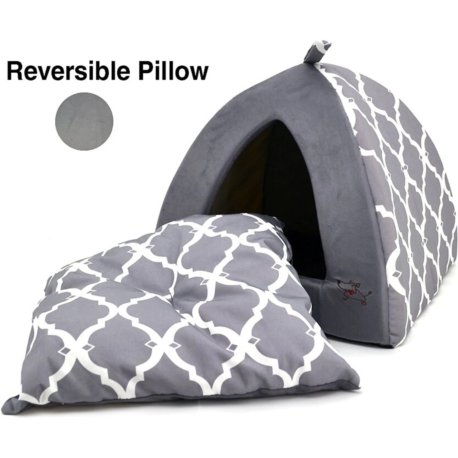 Best Pet Supplies Linen Tent Covered Cat & Dog Bed - Image 2
