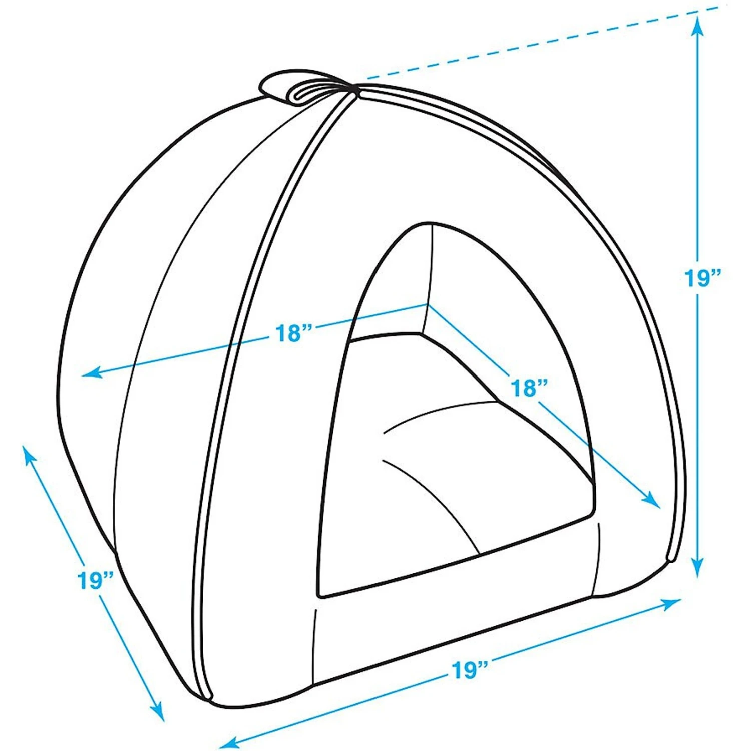 Best Pet Supplies Linen Tent Covered Cat & Dog Bed - Image 4