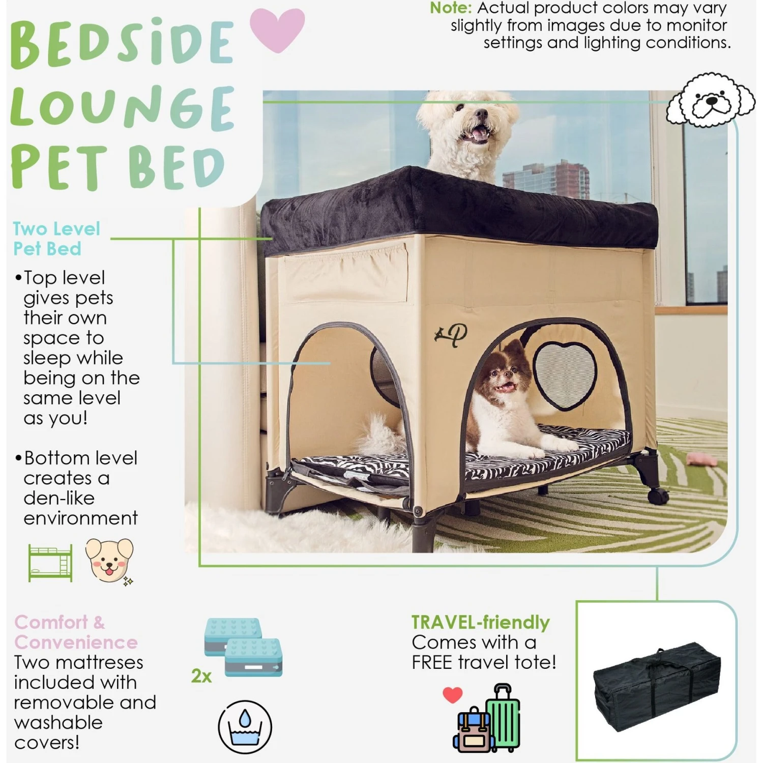 Petique Bedside Lounge Elevated Dog Bed - Image 2