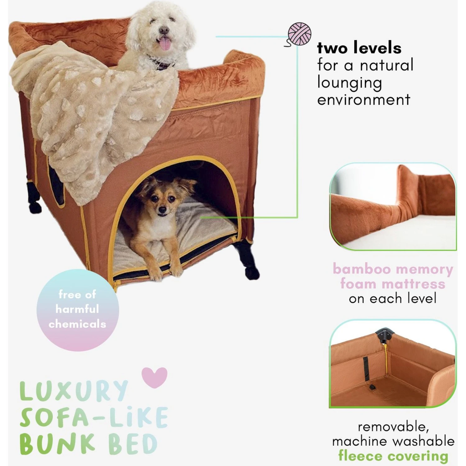 Petique Bedside Lounge Elevated Dog Bed - Image 5