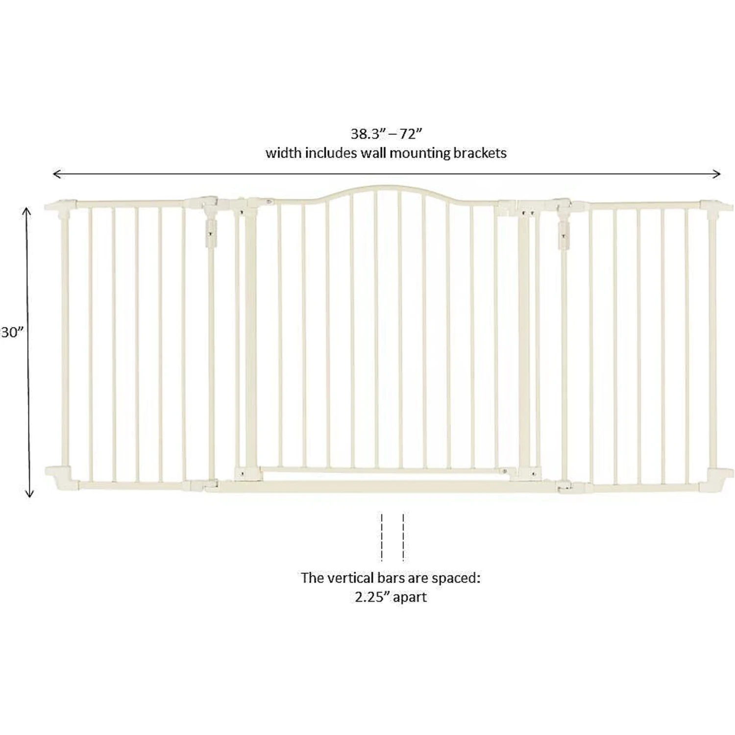 North States Deluxe Hardware Mount Dog Gate, White - Image 5