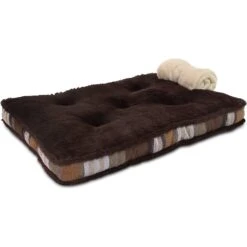 American Kennel Club AKC Blanket & Burlap Stripes Pillow Dog Bed