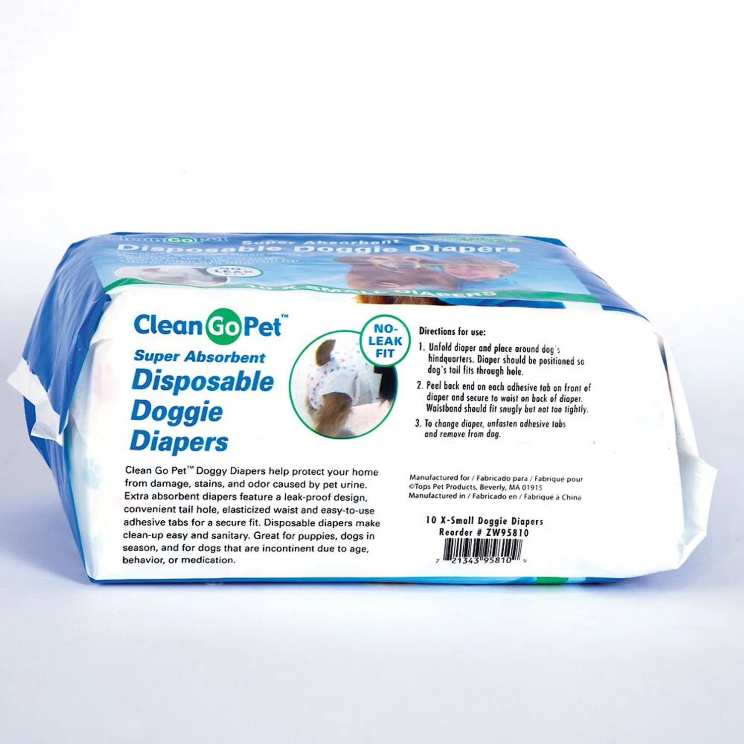 Clean Go Pet Super Absorbent Disposable Male & Female Dog Diapers - Image 3