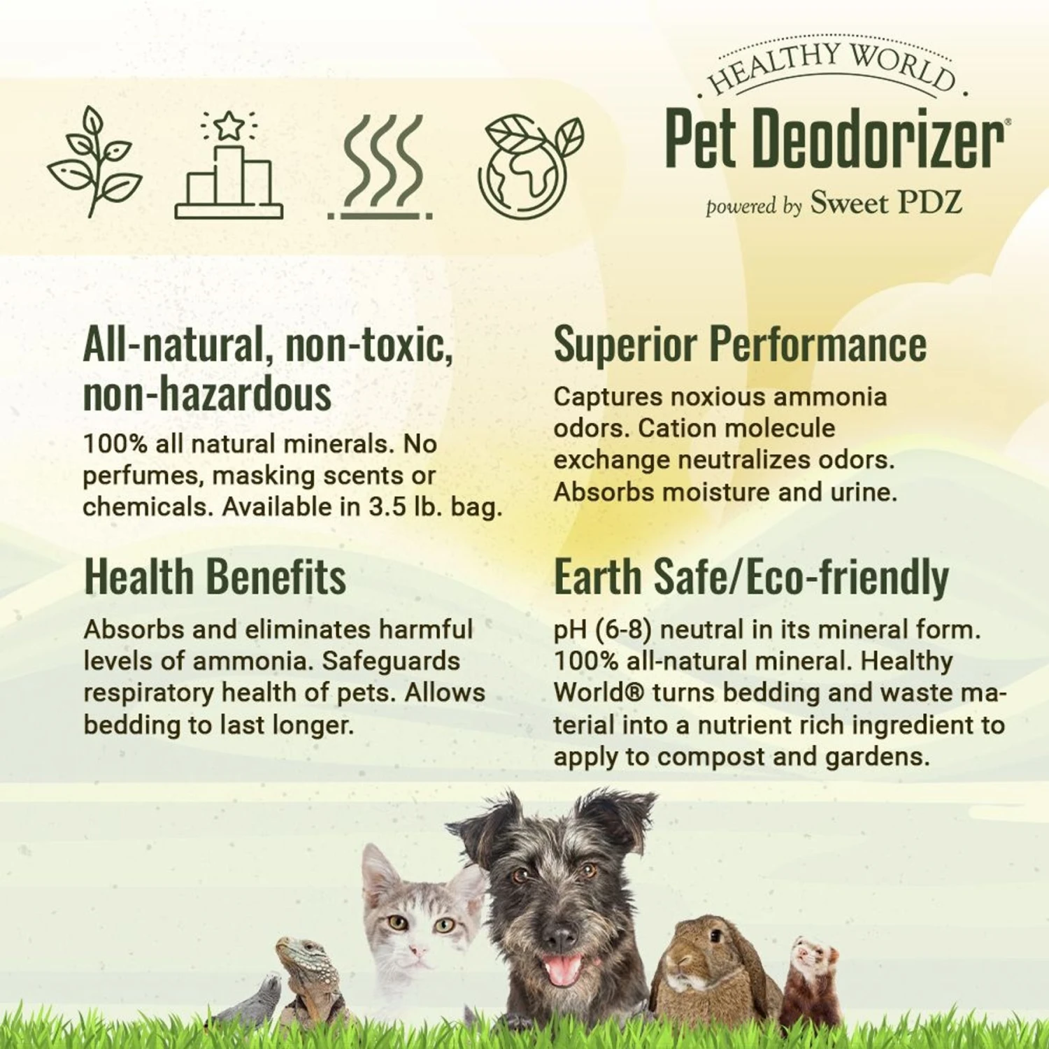 Healthy World Odor Control Pet Deodorizer, 3.5-lb Bag - Image 3