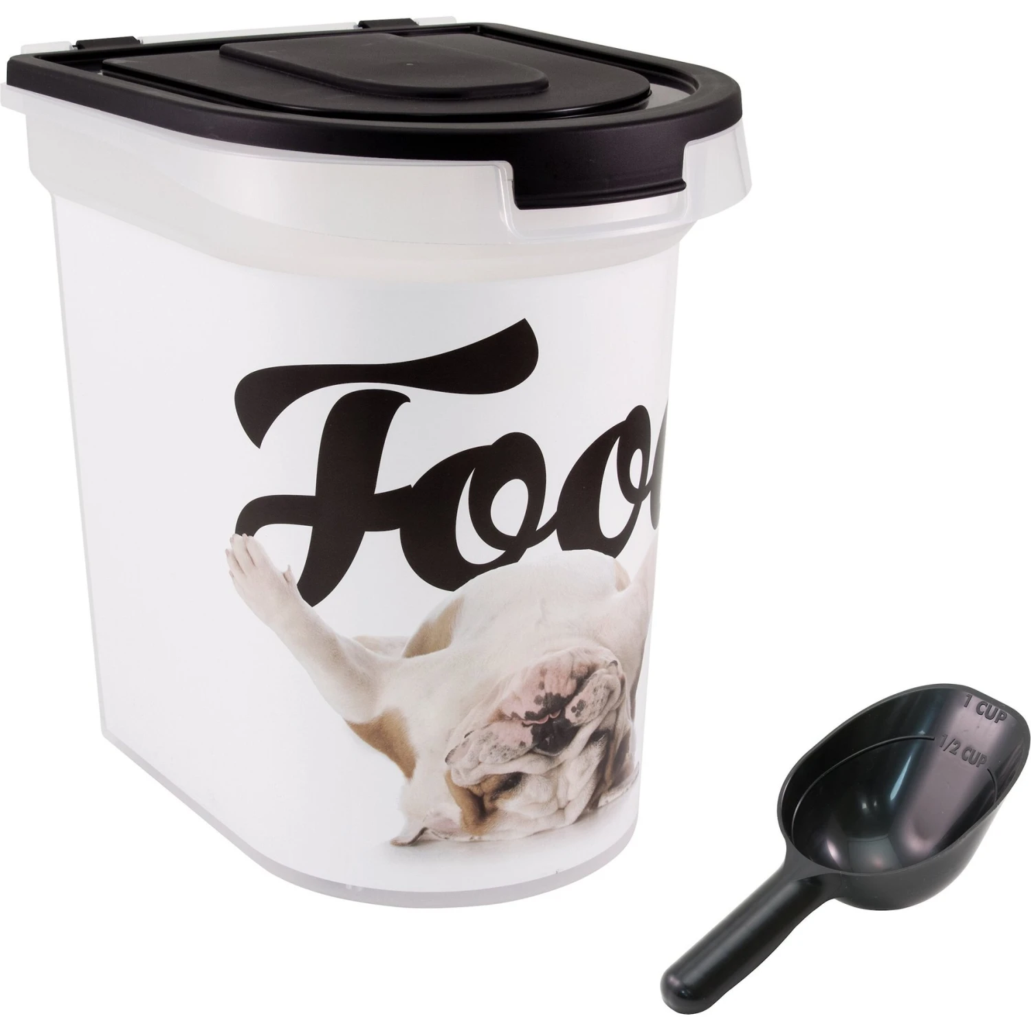 Paw Prints Bulldog Pet Food Storage Container, 26-lb - Image 3