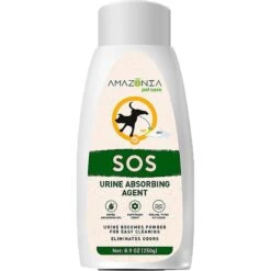 Amazonia Sos Urine Absorbent Agent Dog Stain Remover, 8.9-oz Bottle