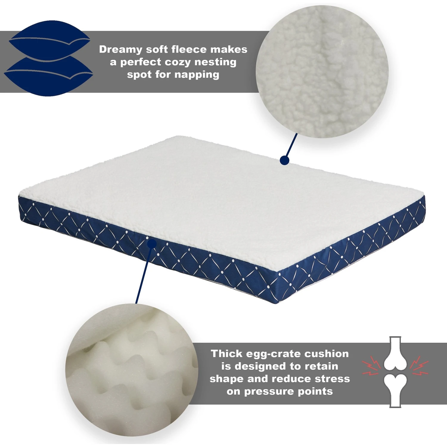 MidWest QuietTime Couture Donovan Orthopedic Pillow Dog Bed With Removable Cover - Image 4