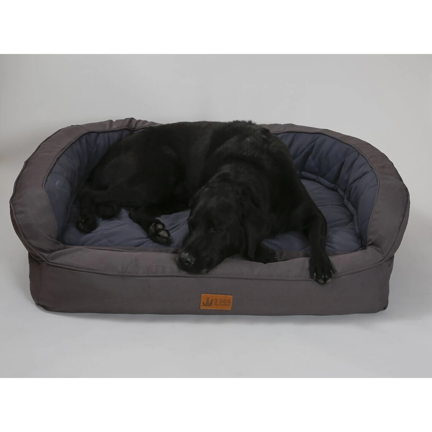 3 Dog Pet Supply EZ Wash Softshell Orthopedic Bolster Dog Bed With Removable Cover - Image 2