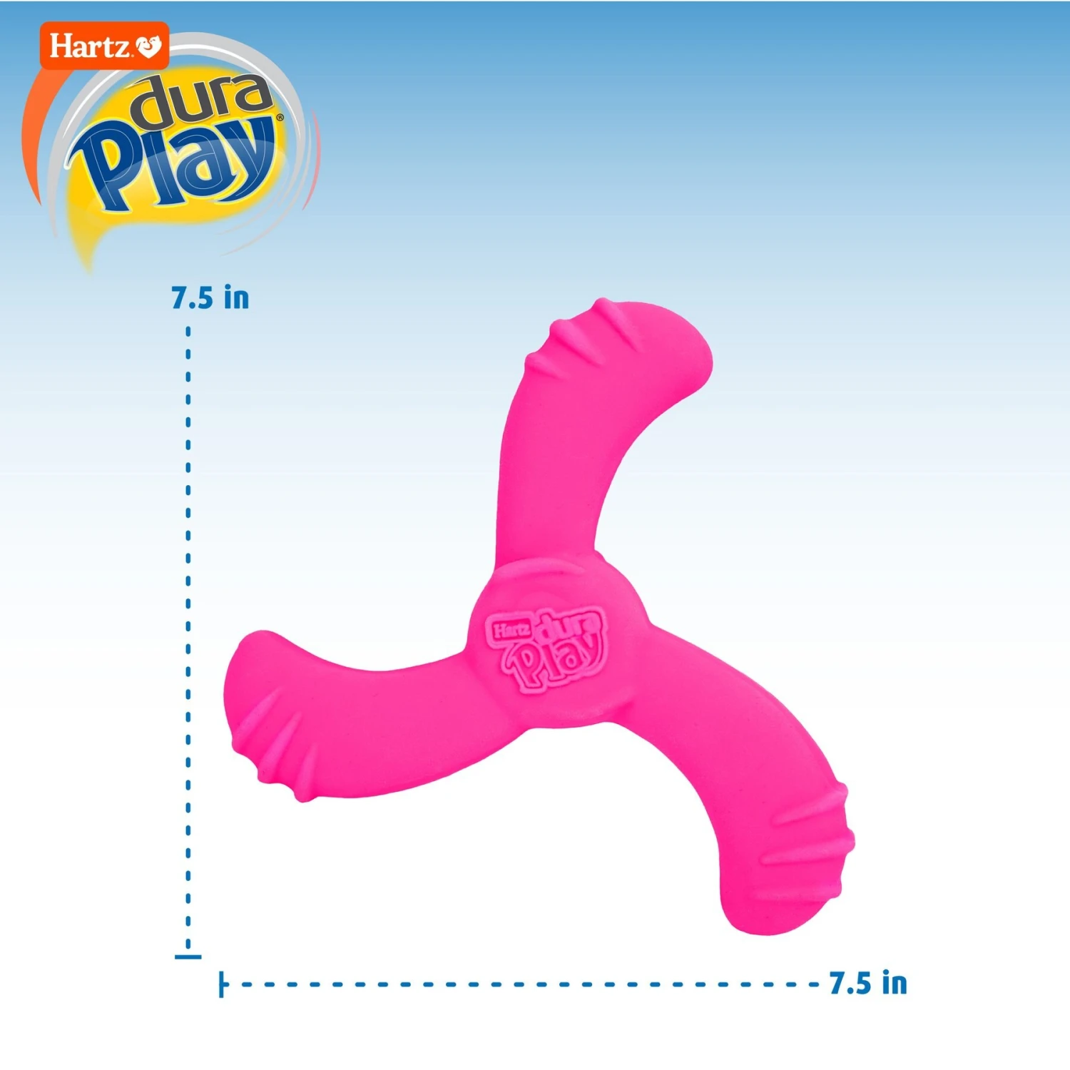 Hartz Dura Play Boomerang Bacon Scented Squeaky Latex Dog Toy, Color Varies - Image 3