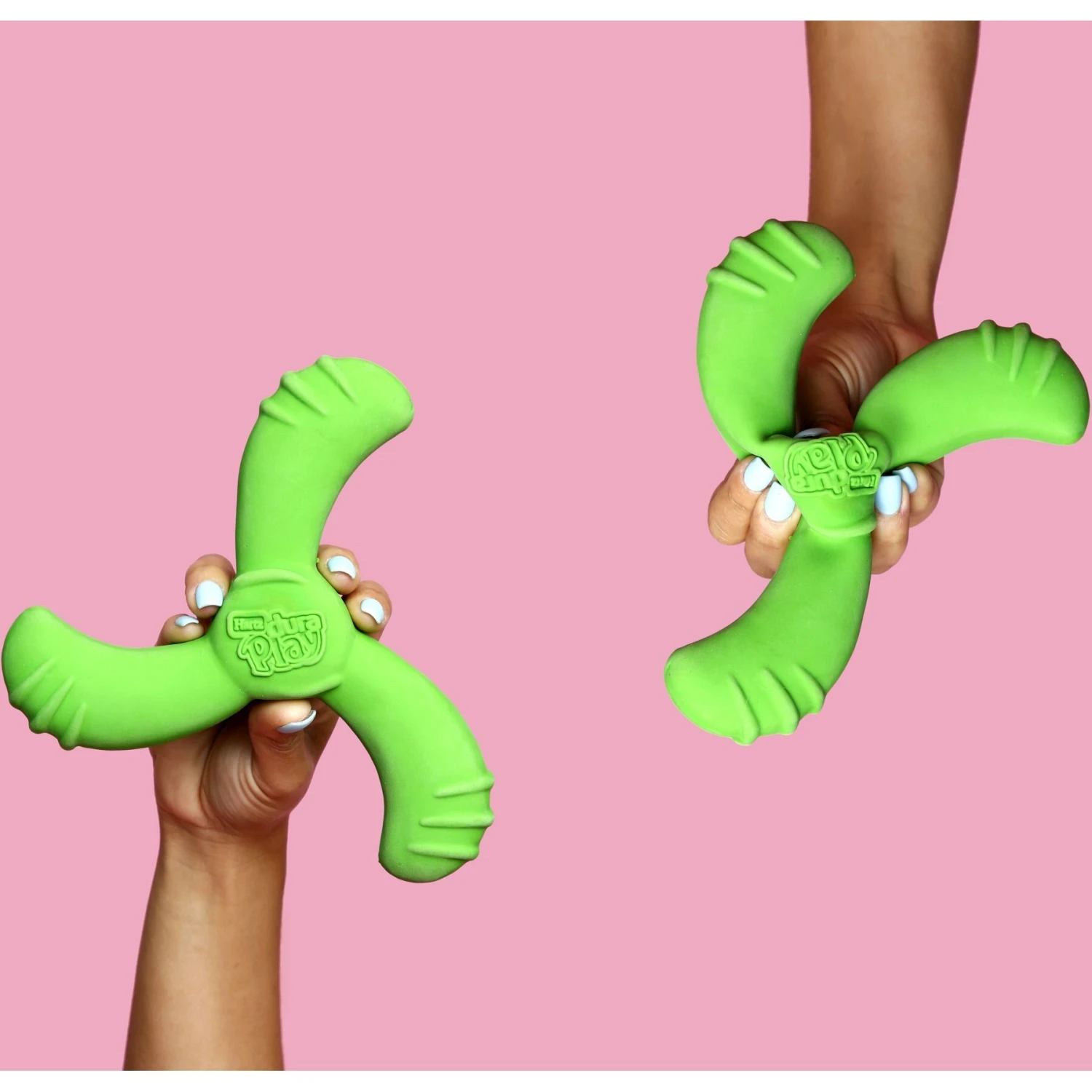 Hartz Dura Play Boomerang Bacon Scented Squeaky Latex Dog Toy, Color Varies - Image 8