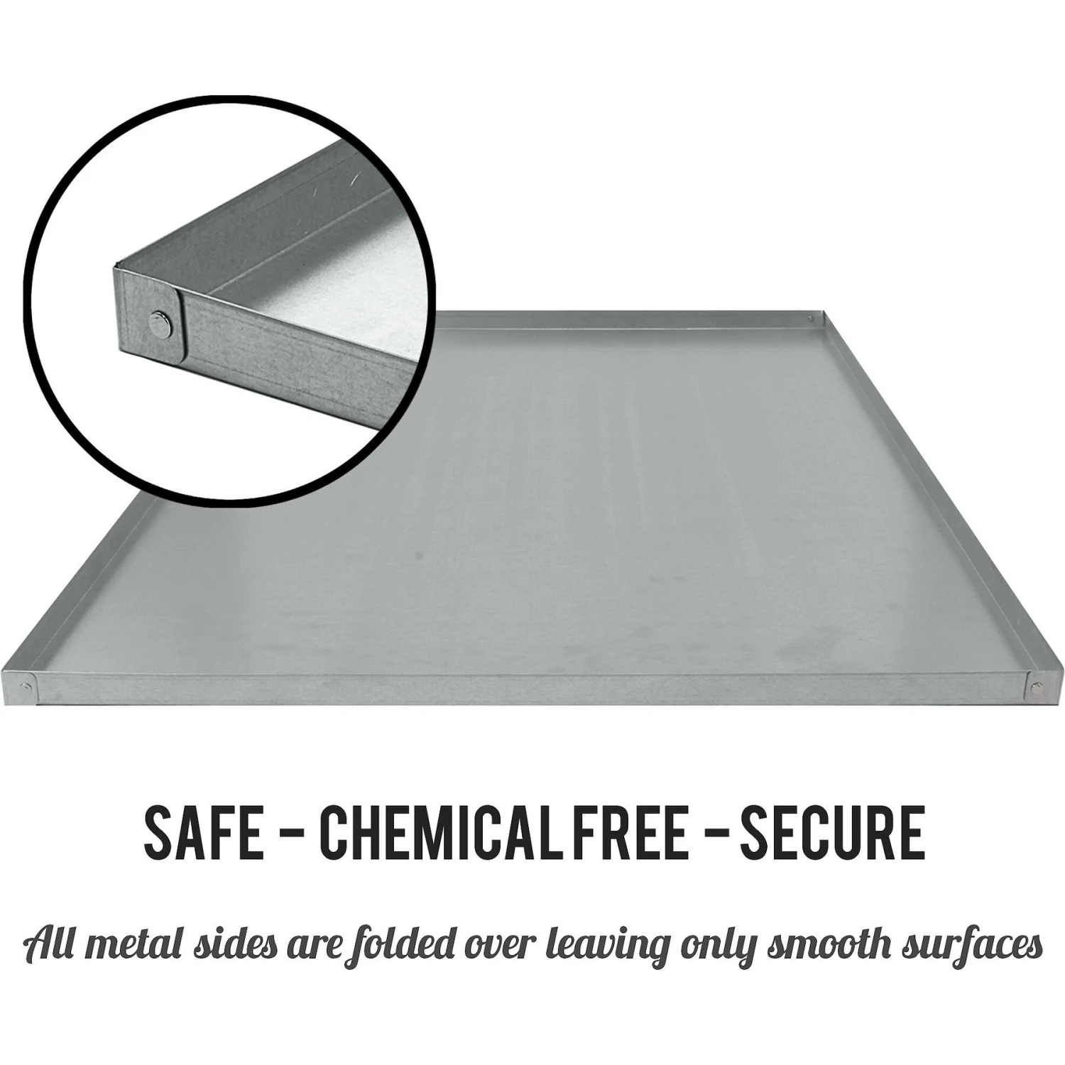 KOPEKS Heavy Duty Multipurpose Replacement Galvanized Metal Tray, Silver - Image 7