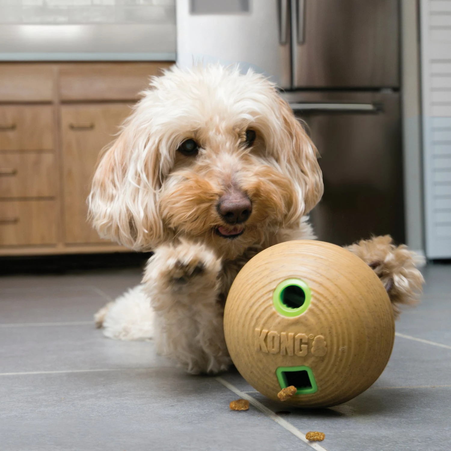 KONG Bamboo Feeder Ball Dog Toy - Image 3