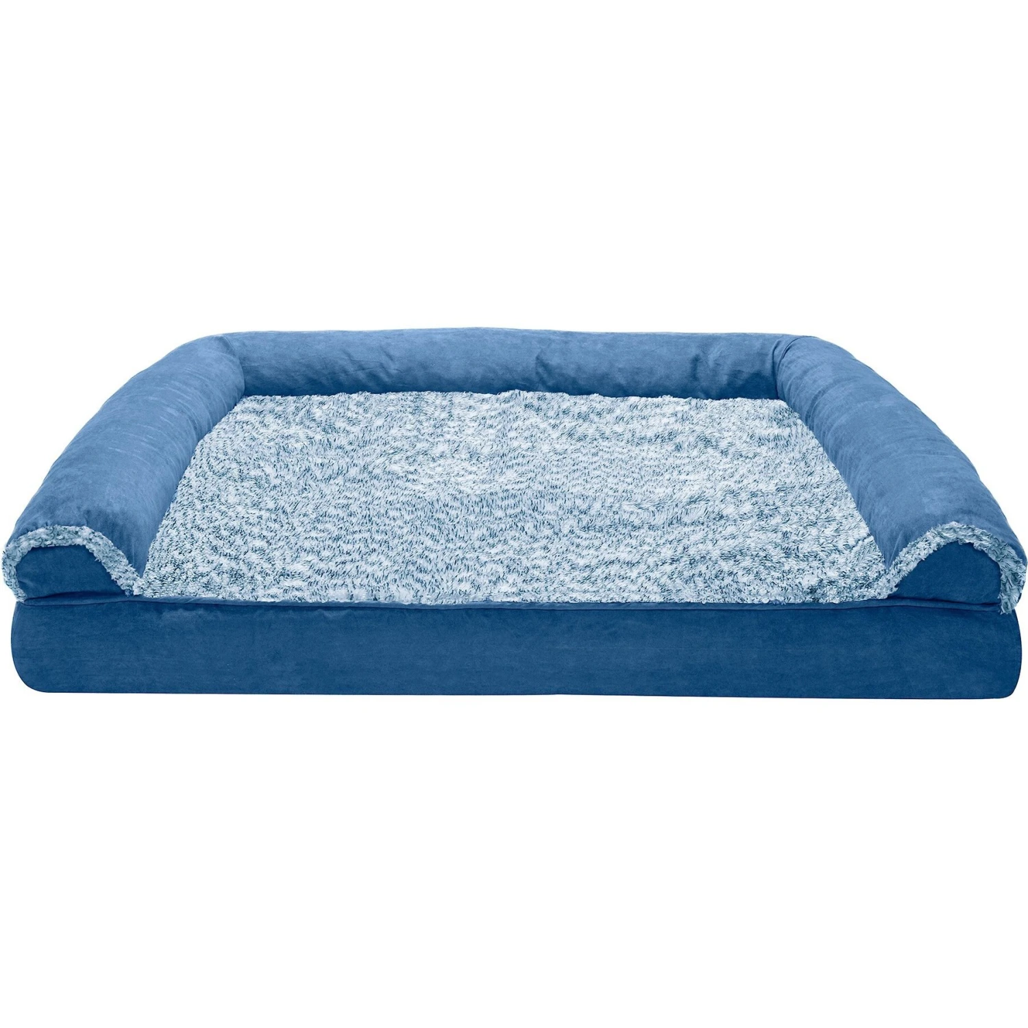 FurHaven Faux Fur & Suede Cooling Gel Sofa Dog & Cat Bed - Image 3