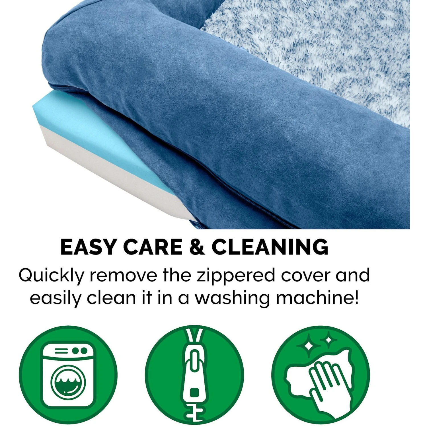 FurHaven Faux Fur & Suede Cooling Gel Sofa Dog & Cat Bed - Image 8