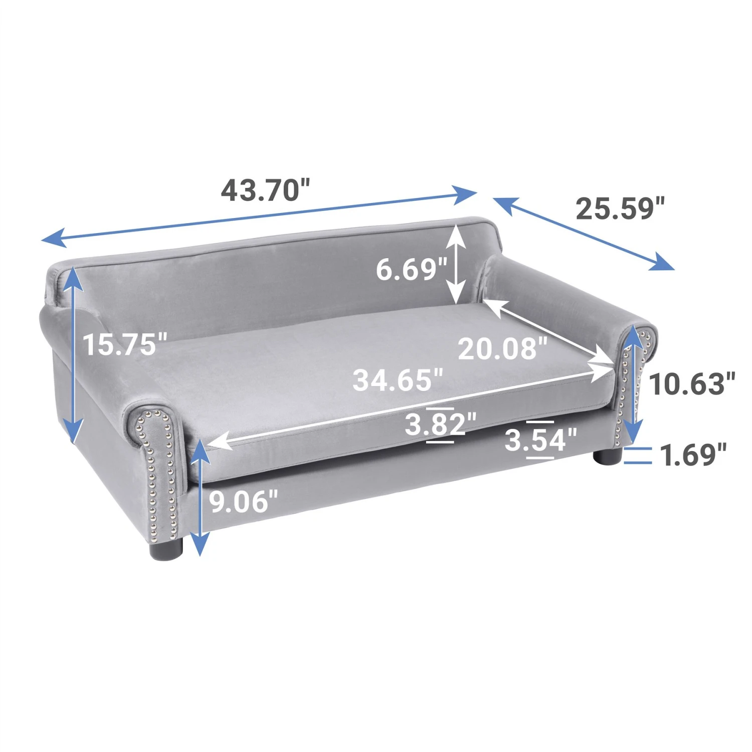 Frisco Sofa Pet Bed With Removable Cover - Image 2