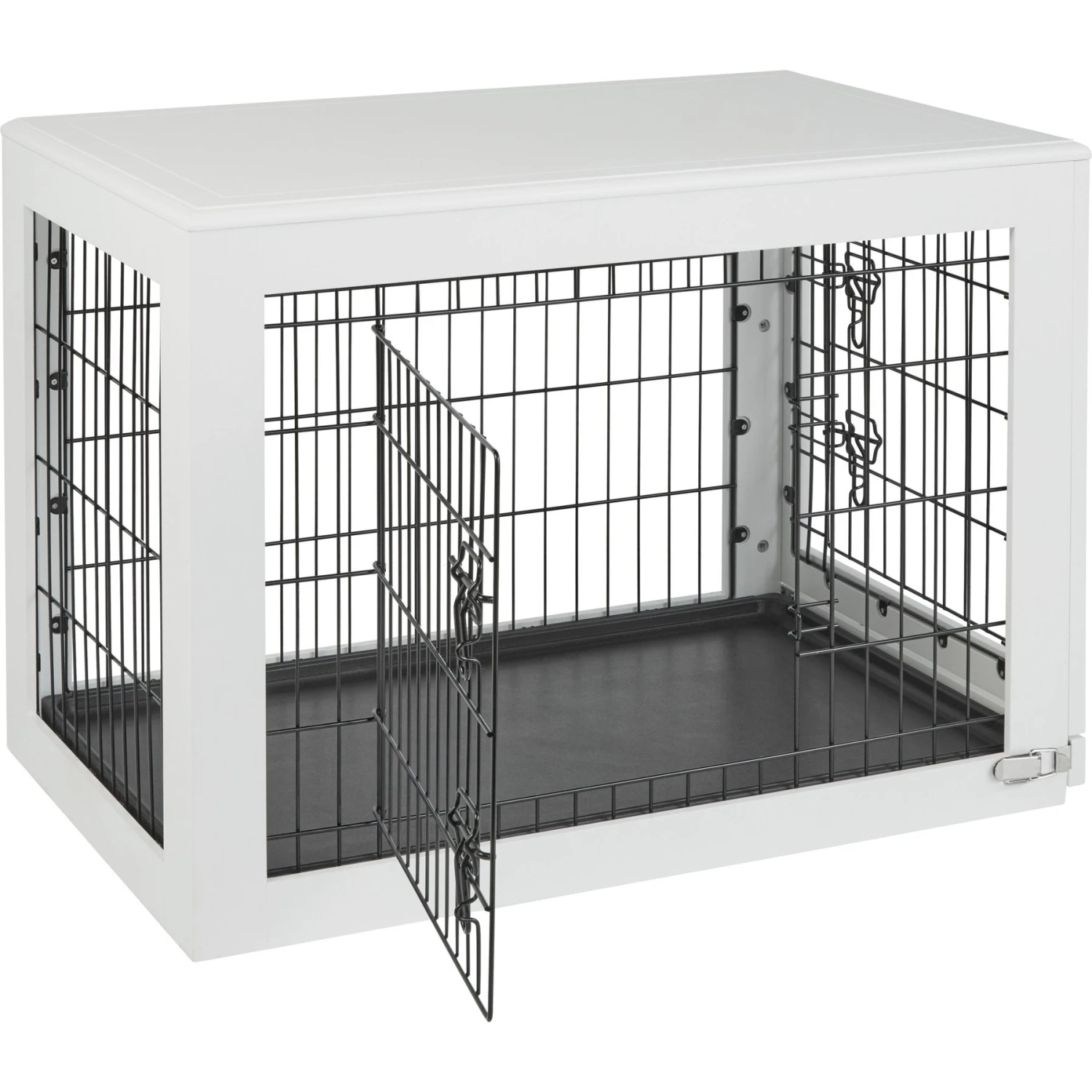 Frisco Double Door Furniture Style Dog Crate, White - Image 5