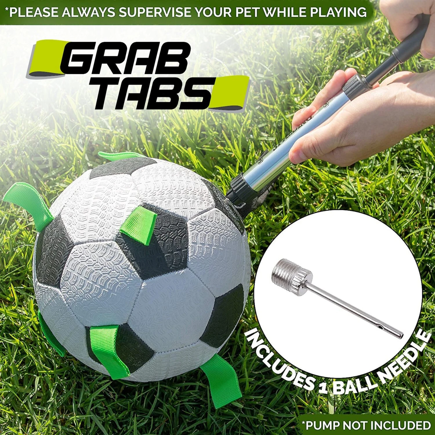 Hyper Pet Grab Tabs Soccer Ball Dog Toy - Image 3