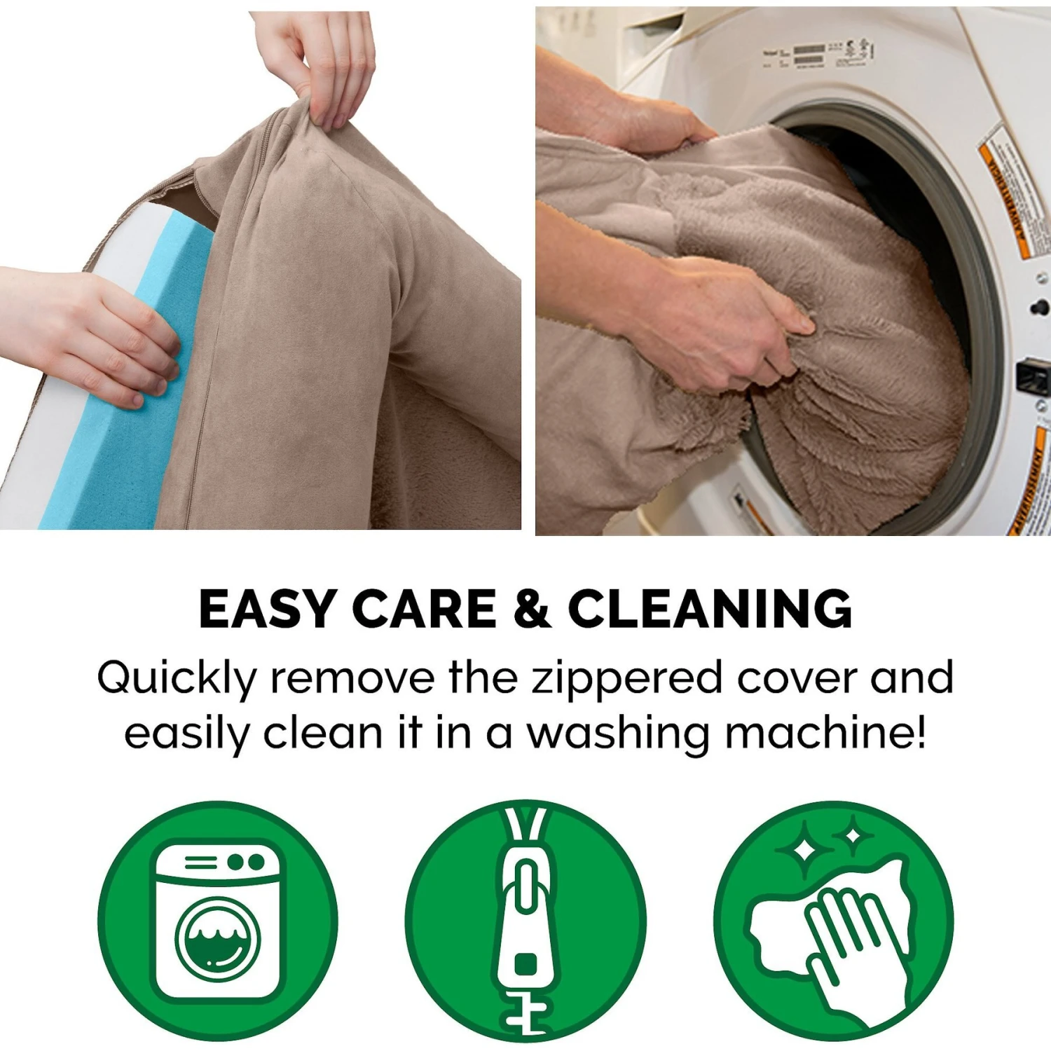 FurHaven Plush & Suede Cooling Gel Bolster Dog Bed With Removable Cover - Image 8