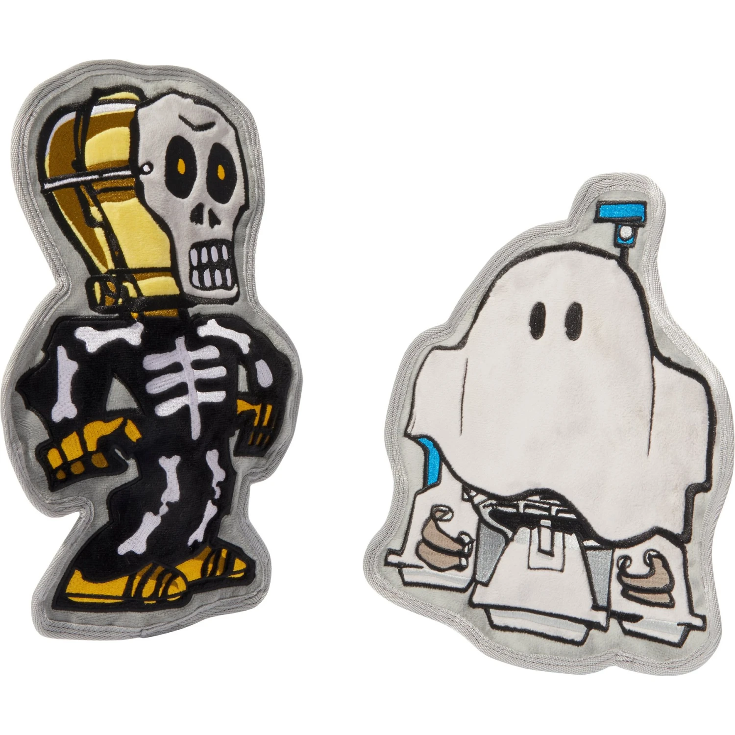 STAR WARS Halloween R2-D2 & C-3PO Stuffing-Free Flat Plush Squeaky Dog Toy