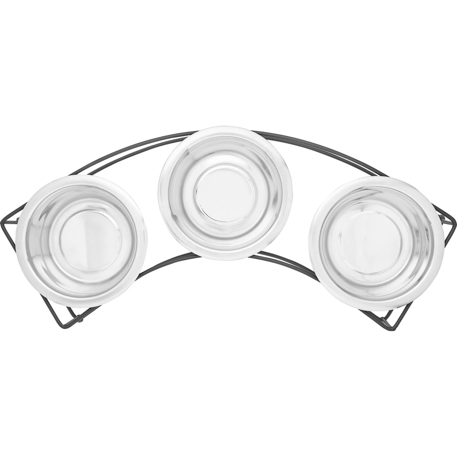 Frisco Multi Pet Feeding 3-Bowls Curved Stainless Steel Dog & Cat Bowl - Image 4