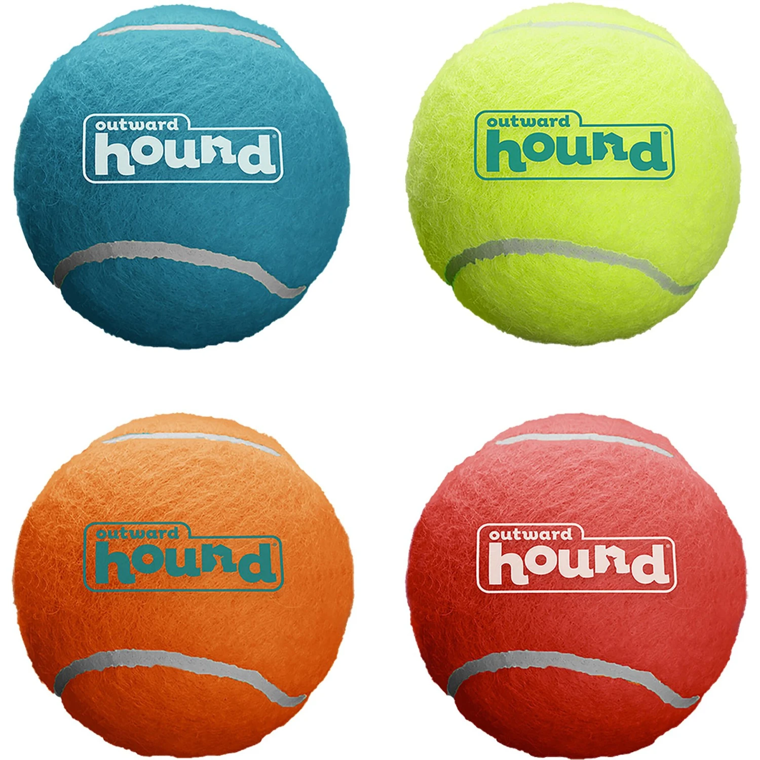 Outward Hound Squeaker Balls Large Dog Toys, 4 Count
